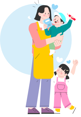아이돌봄 일러스트